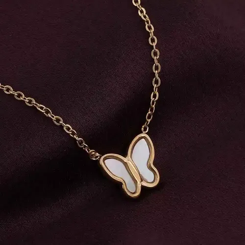 Palmonas 18K  Gold Plated Little Butterfly Necklace For Womens Waterproof & Anti-Tarnish