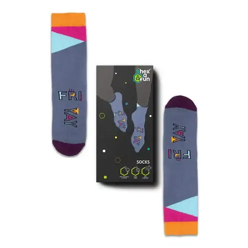 Hexafun Unisex 100% Organic Premium Cotton Stylish Socks, Crew Length, Single Pack
