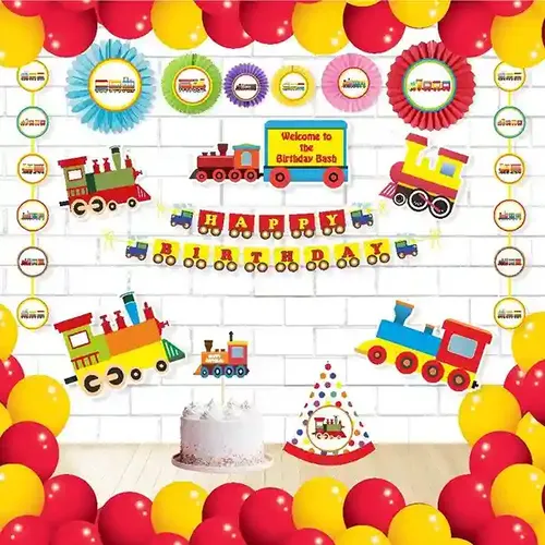 Untumble Train Theme Paper Fan Kit