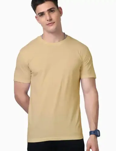 Everyday Essentials - Iconic Premium Supima Cotton - Plain Unisex straight fit T-shirt - Beige