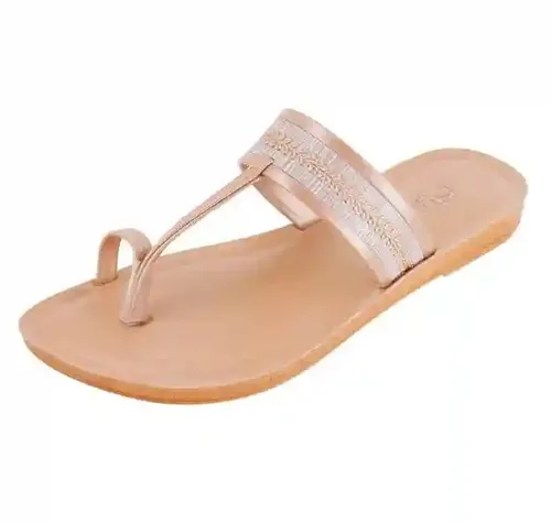 FLITE Ladies Toe Ring Chappal  Soft And Light Weight - Copper