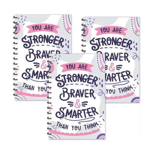 You Are Stronger, Braver & Smarter Than You Think Motivational Diaries - Pack Of 3