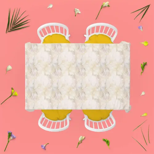 ArtzFolio Pink & Peach | Table Cloth Cover for Dining & Center Table