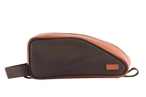TALIA - Full Grain Leather Top Zippered Unisex Shoe Case