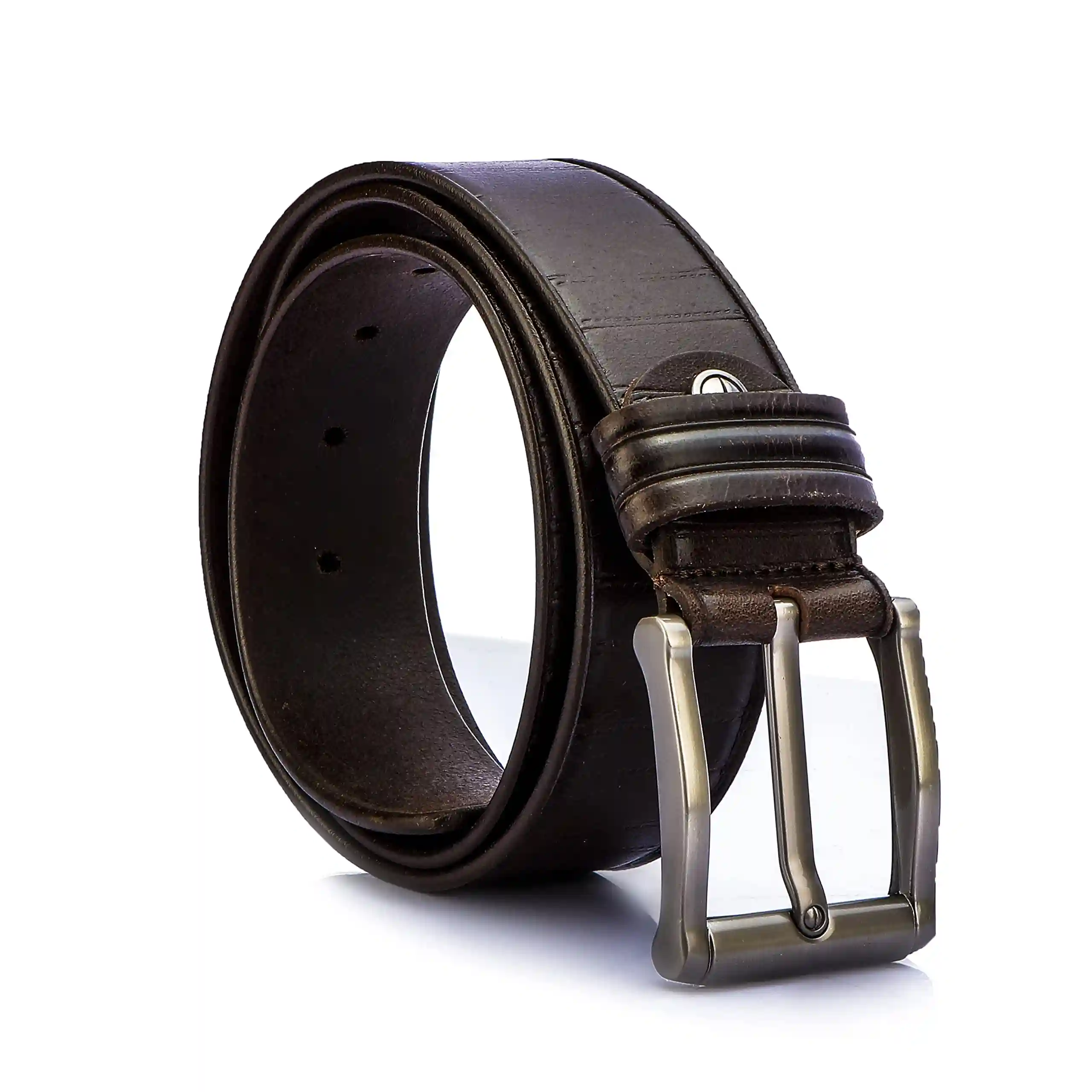 GIL Men's Pure Genuine Leather Belt With Buckle For Casual Wear,40 mm (Pack of 1) (G-652) (32, Brown)