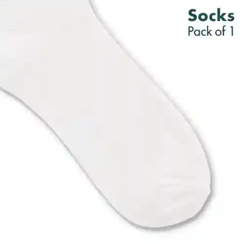 Hexafun Unisex Crew Length Socks - 100% Organic Pure Soft Cotton | Designer & Trendy Socks | Suitable for Daily Use | Airy Comfort | Free Size | Soft On Skin | Pack of 1 | Milky White