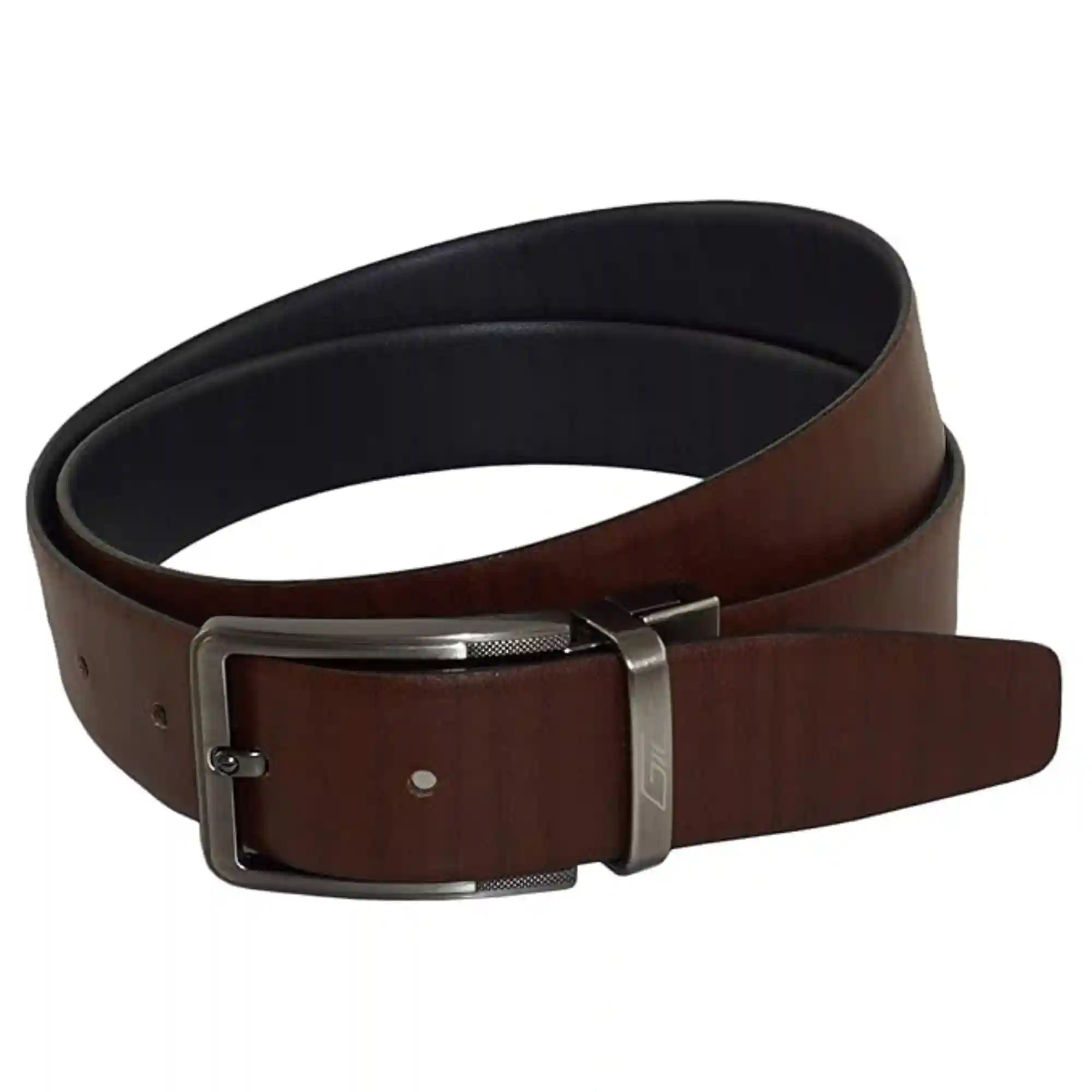 GIL Men's Leather Reversible Belt (Pack of 1) (BoxBotega-1, Black and Brown)(32 Waist)