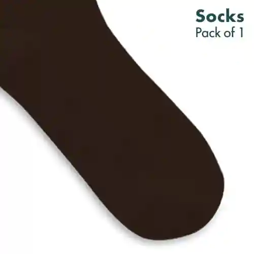 Hexafun Unisex Crew Length Socks - 100% Organic Pure Soft Cotton | Designer & Trendy Socks | Suitable for Daily Use | Airy Comfort | Free Size | Soft On Skin | Pack of 1 | Hot Cocoa
