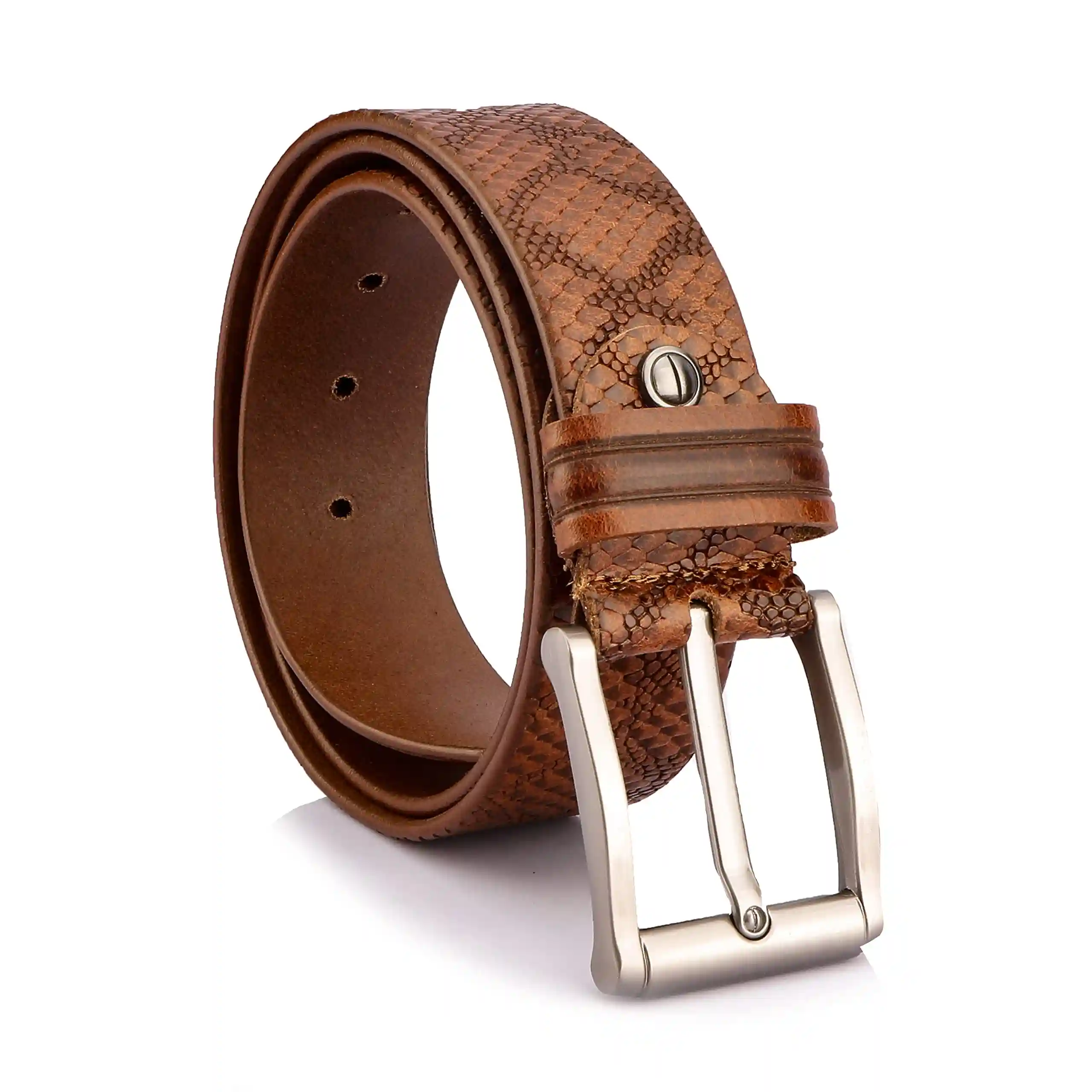 GIL Stylish Men's Casual Genuine Leather Belt | 40mm Wide | Durable & Versatile Fashion Accessory for Everyday Wear | Pack of 1