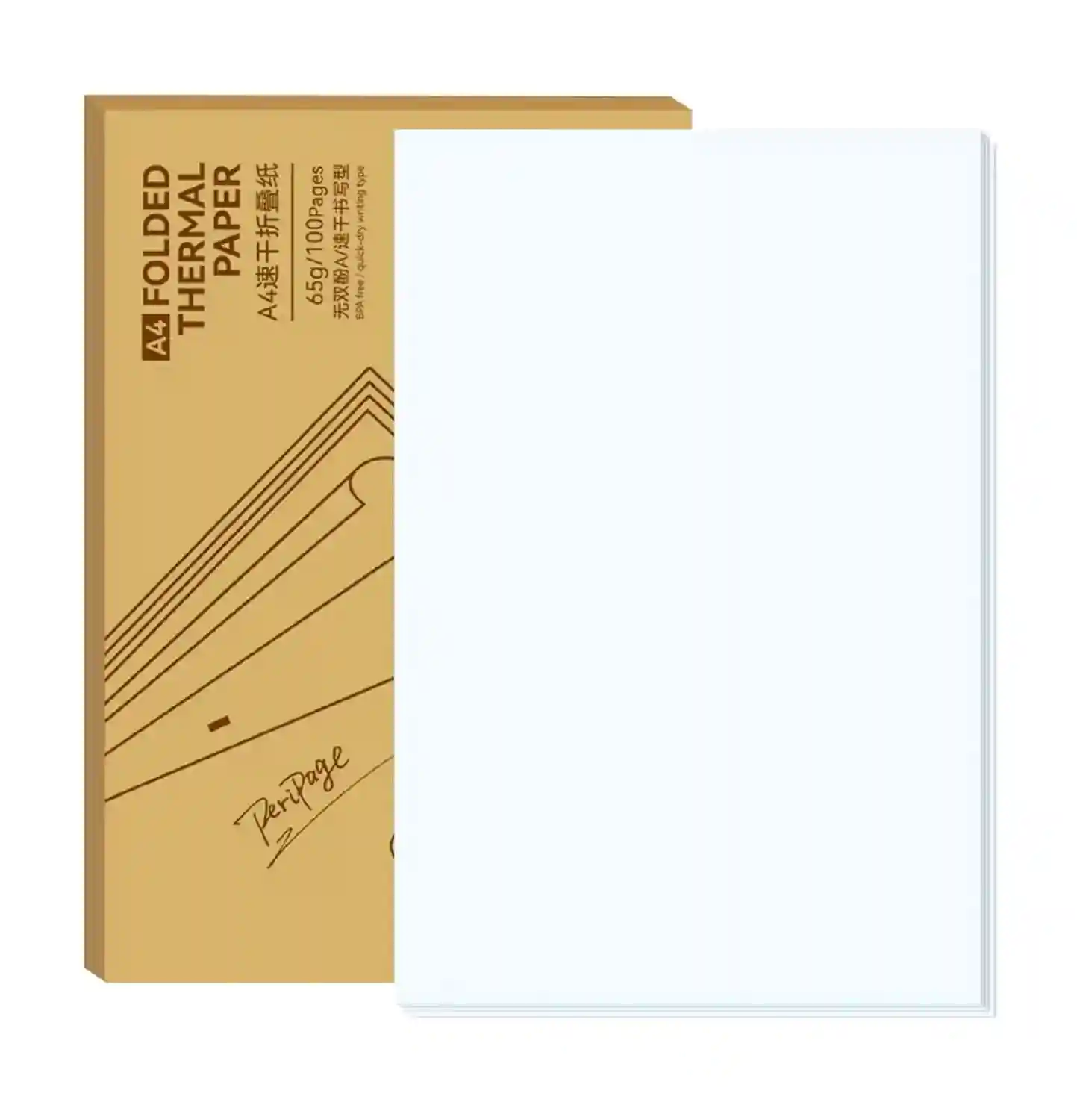 PeriPeri PeriPage A4 Thermal Paper, 210 x 297 mm For PeriPage A40, Brother PocketJet PJ762/PJ763MFi, HPRT MT800/MT810 Printers, Size 8.26" x 11.69"