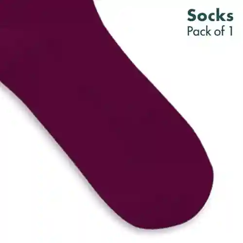 Hexafun Unisex Crew Length Socks - 100% Organic Pure Soft Cotton | Designer & Trendy Socks | Suitable for Daily Use | Airy Comfort | Free Size | Soft On Skin | Pack of 1 | Cherry Bomb
