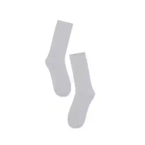 Hexafun Unisex Crew Length Socks - 100% Organic Pure Soft Cotton | Designer & Trendy Socks | Suitable for Daily Use | Airy Comfort | Free Size | Soft On Skin | Pack of 1 | Melange Gray