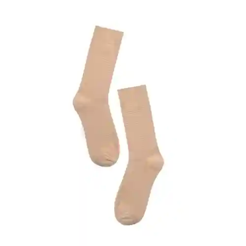 Hexafun Unisex Crew Length Socks - 100% Organic Pure Soft Cotton | Designer & Trendy Socks | Suitable for Daily Use | Airy Comfort | Free Size | Soft On Skin | Pack of 1 | Biscotti