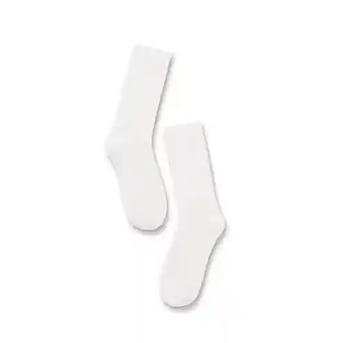 Hexafun Unisex Crew Length Socks - 100% Organic Pure Soft Cotton | Designer & Trendy Socks | Suitable for Daily Use | Airy Comfort | Free Size | Soft On Skin | Pack of 1 | Milky White