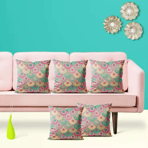 ArtzFolio Pastel Circles | Decorative Cushion Cover for Bedroom & Living Room