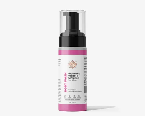 Pratha Niacinamide, Probiotic & Kumkumadi Foaming BodyWash - Face & Body
