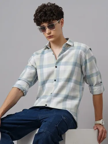 Green Natal Waffle Checks Shirt S