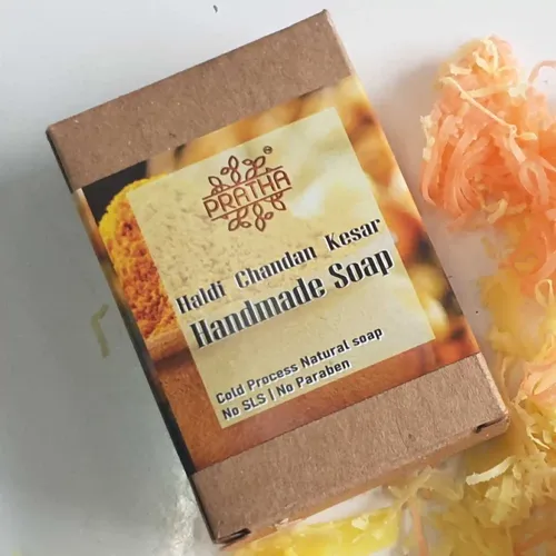 Pratha Haldi-Chandan-Kesar | Cold Process Handmade Soap