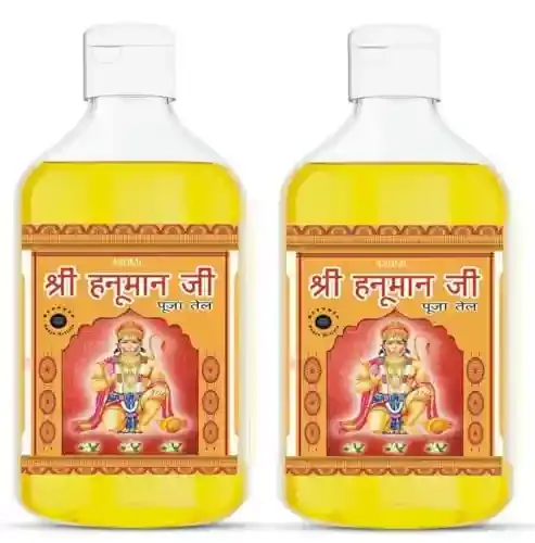 Shri Hanumanji Pooja Oil 480 ML Pack of 2 for Specially Hanumanji Chola, Hawan, Poojan Lamp Diya Pooja Oil
