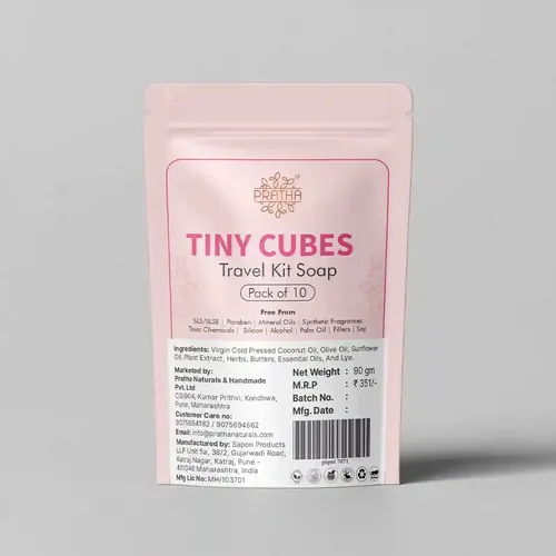 Pratha Tiny Cubes | Travel Kit Soaps | pack of 10