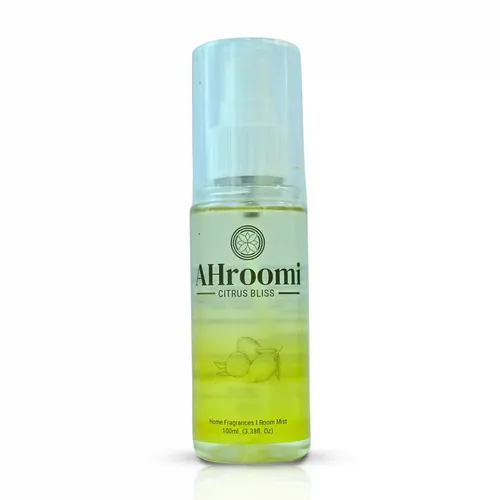 Ahroomi Citrus Bliss I Essential Oil Based Non-Aerosol Room Air Freshener - 100ml| Invigorating Scent | Long Lasting Fragrance for Home, Office Cabin's, Wardrobes,Drawers, Travel Bag & Bathroom