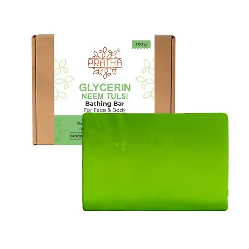 Pratha Glycerin Bathing Bar | Neem Tulsi(Pack of 2)