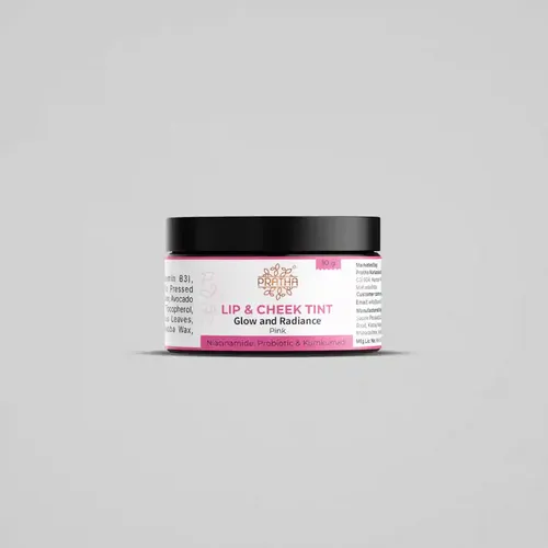 Pratha Lip & Cheek Tint- Glow and Radiance |Niacinamide,Probiotic & Kumkumadi | Pink