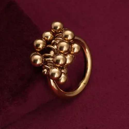 Palmonas Gold Beads Harmony Ring For Womens (Size- 6) - Waterproof & Anti-Tarnish