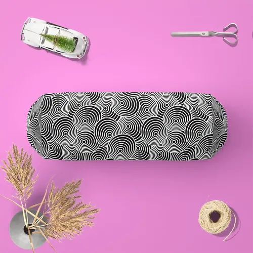ArtzFolio Circled Life | Bolster Cover Booster Cases | Zipper Opening | Velvet Fabric | 16" Width x 6" Diameter; Set of 2 pcs