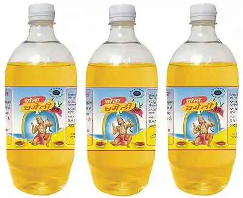 Chola Chameli Hanumanji Pooja Oil 480 ML Pack of 3 for Hawan, Poojan, Akhandjyot Chalisa Lamp Diya Pooja Oil