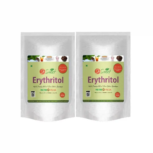 So Sweet Erythritol Natural Sweetener Sugar Free Powder For Diabetes (Pack of 2) 250gm Each