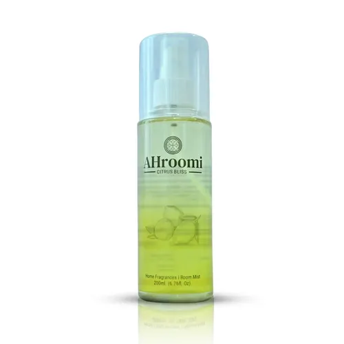  Ahroomi Citrus Bliss 200 ml Air Freshener | Lemongrass & Pineapple Essential Oils | Long-Lasting | Safe for Home, Car, Kids & Pets | Natural Mosquito Repellent | Refreshing Room Mist
