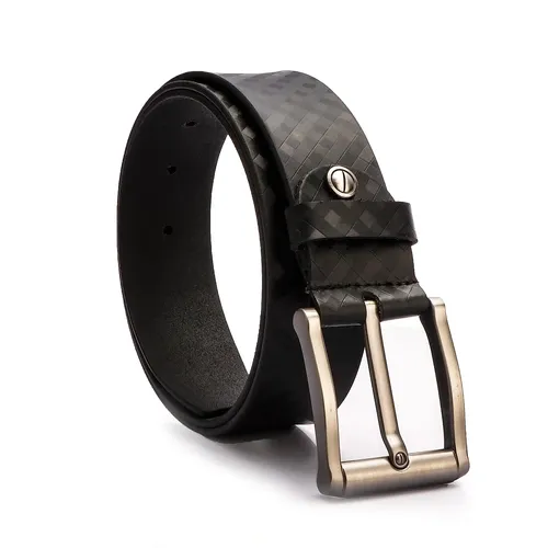 GIL Signature Men's Leather Belt(Pack of 1)(Black, Brenda) (32, Black)
