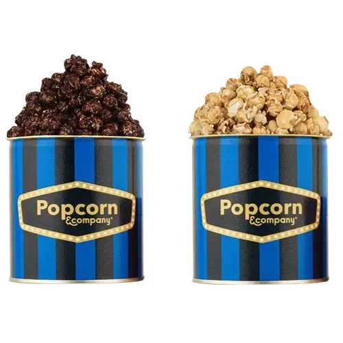 Popcorn & Company Caramel Crisp & Choco Caramel Popcorn Combo Regular Tin - 260 Gm