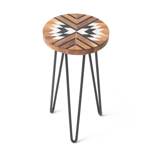 CASA DECOR Moroccan Souk Filament Stand Pot/Plant Stand for Home Garden Balcony Living Room Decor (Brown, Pack of 1,D-8,H-15)