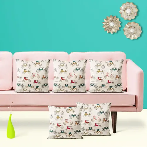 ArtzFolio Antique Carriages | Decorative Cushion Cover for Bedroom & Living Room