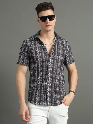 Black Cord Folk Shirt M
