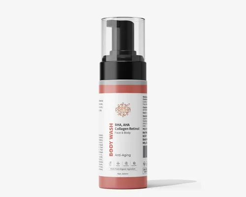 Pratha Anti-Aging BHA, AHA Collagen Retinol – Foaming Body wash - Face & Body