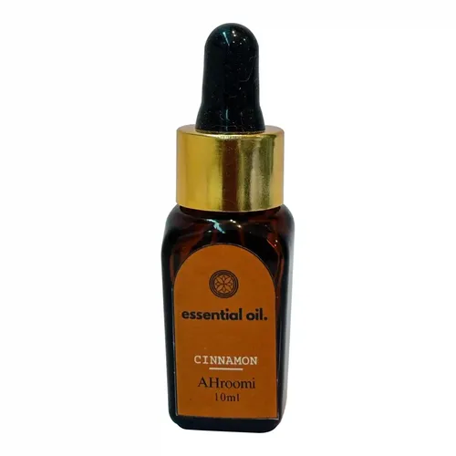 Ahroomi Cinnamon Pure Essential Oil Carrier Oil for Room Freshness | Ideal for Potpourri and Diffusers | Warm, Spicy Aroma (10ml)