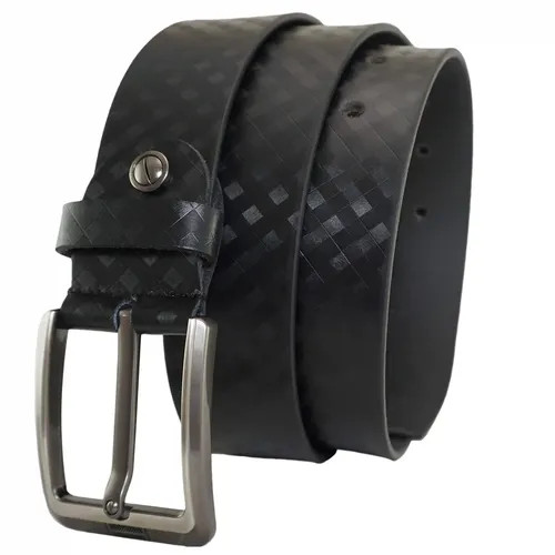 GIL Men's Casual Leather Belt 40 mm(Pack of 1)(Black, Brenda Leather Belt for Men)(32 Waist)