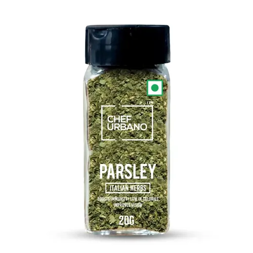 Chef Urbano Parsley Sprinkler  | 100% Natural | Premium Herbs and Spices | Adding Flavor to Soups, Salads, Pizza and Pasta | Flakes/Leaves | Glass Bottle