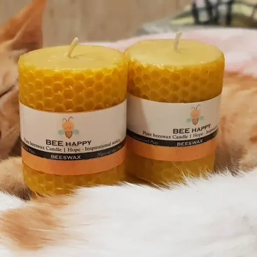 Pratha Pure Beeswax Candle Hope Inspirational Series - Pack of 2