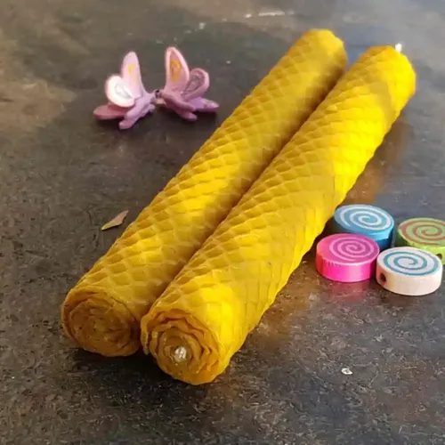 Pratha Bee Happy Vespro Pure Beeswax Candle Pack of 2
