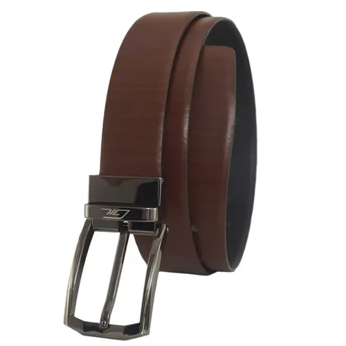 GIL Men's Leather Belt (Black & Brown_BoxBotega Reversible Belt)