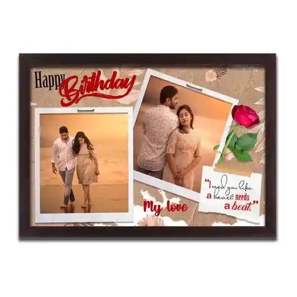 Personalised Photo Frame Collage for Wife Birthday