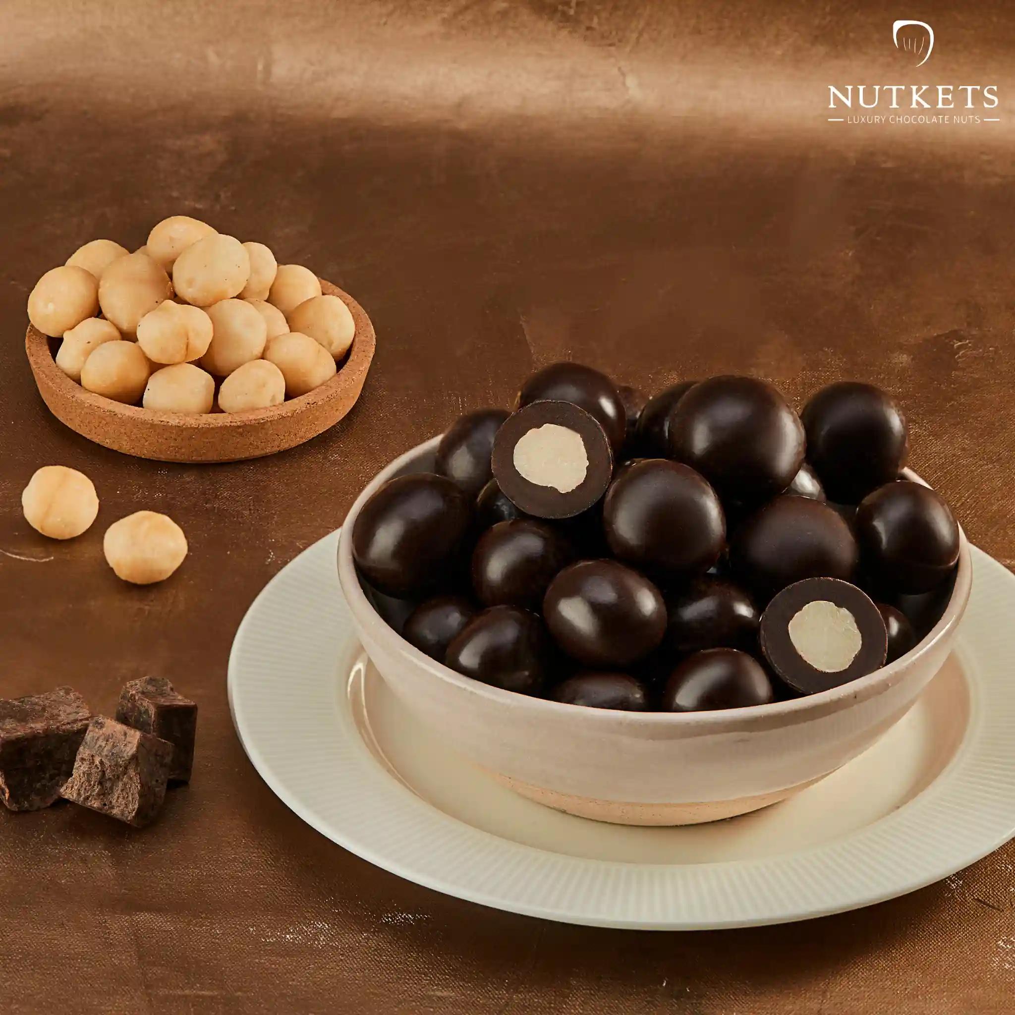 Gourmet DARK Chocolate Macadamia Nuts