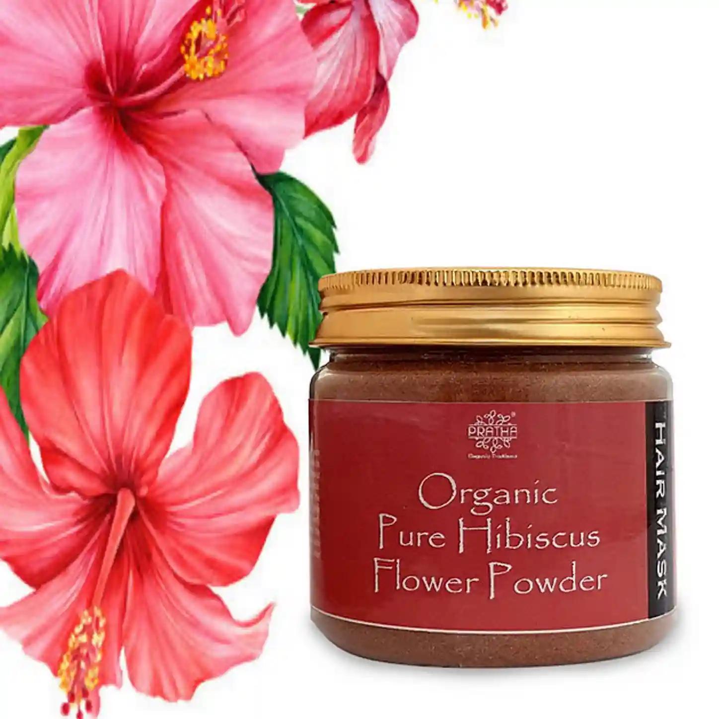Organic Pure Hibiscus Flower Powder Hair Mask.