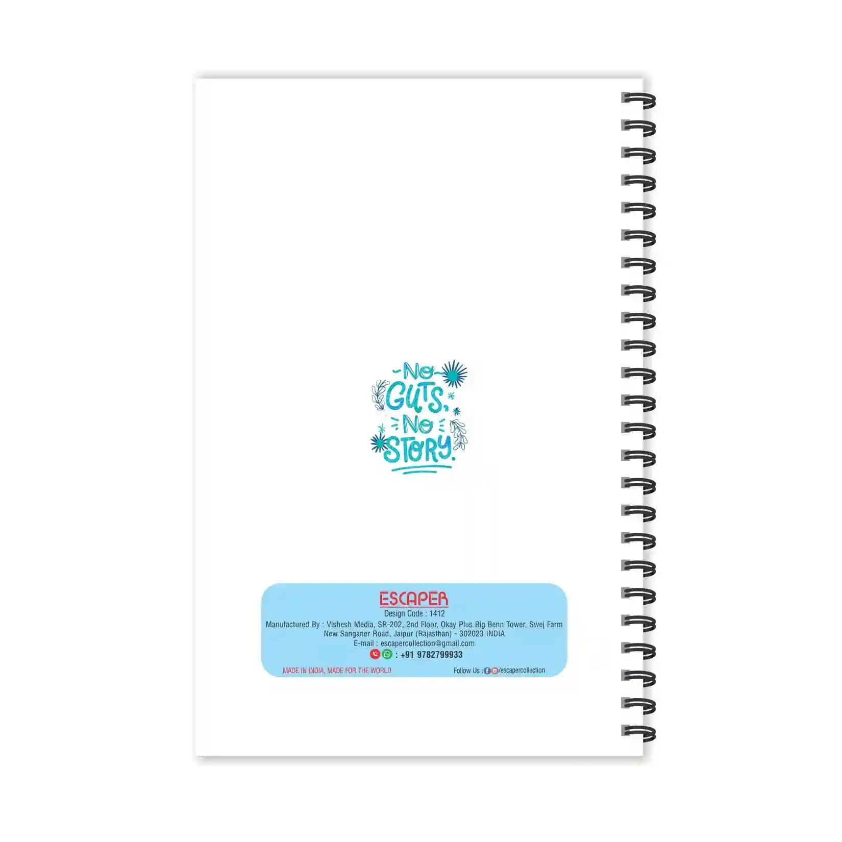 No Guts No Story Motivation Ruled Diaries - Pack Of 3 Diaries