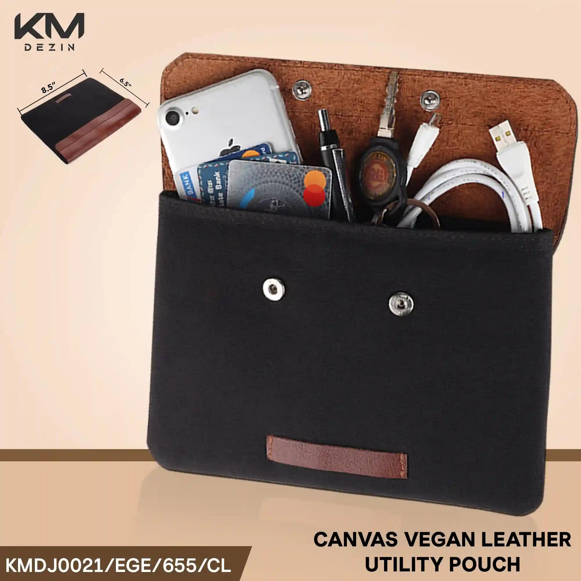 Canvas Leather Utility Pouch