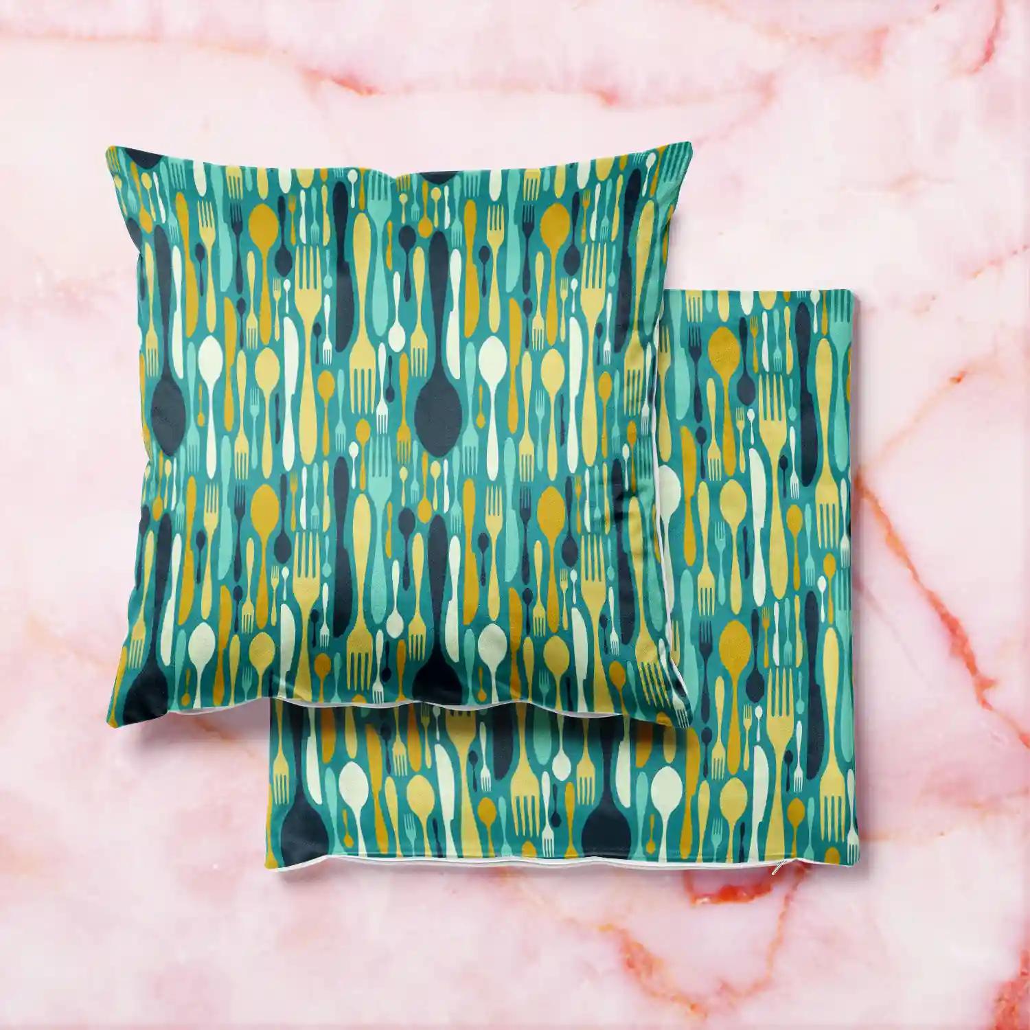 ArtzFolio Cutlery | Decorative Cushion Cover for Bedroom & Living Room